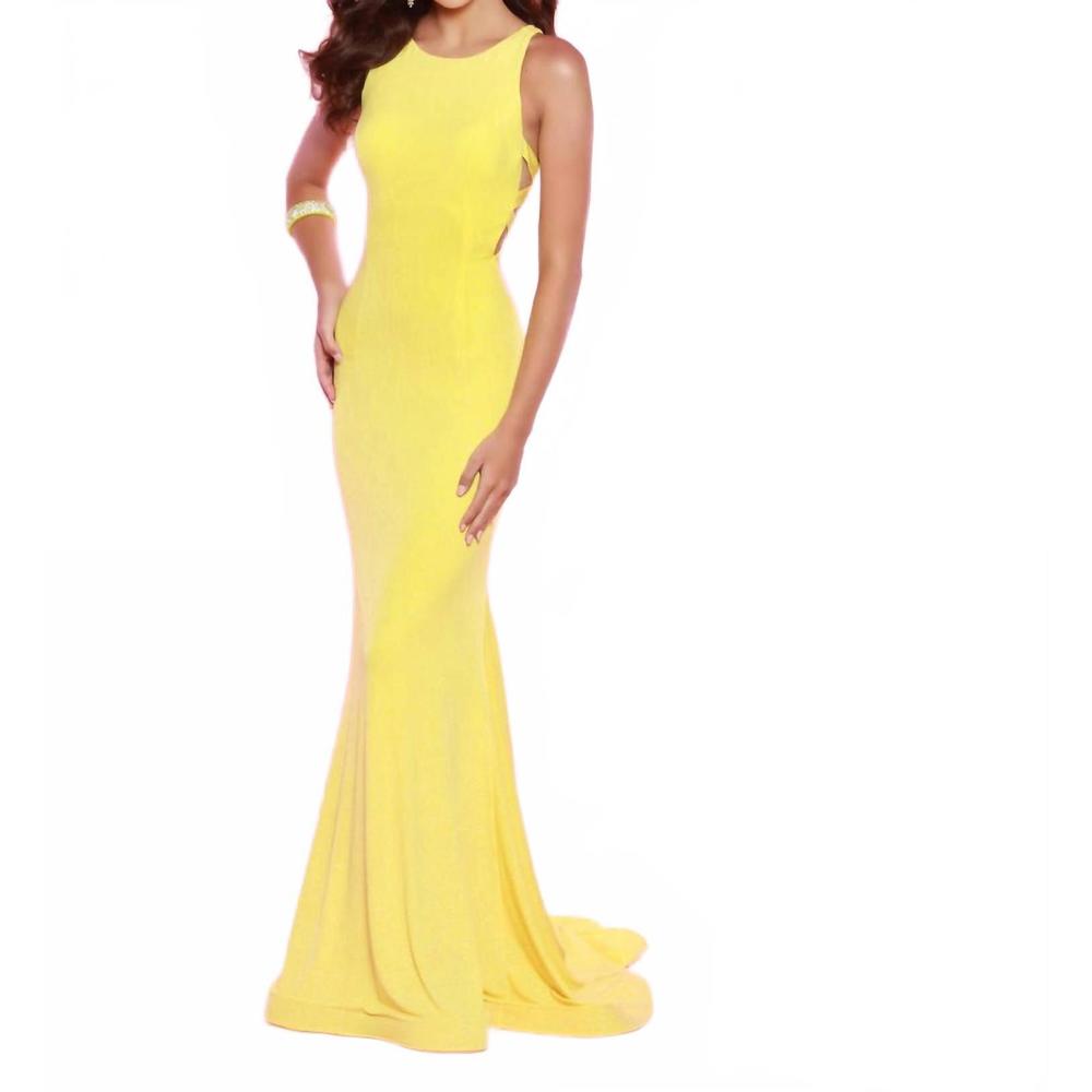 NEW 2CUTE sleeveless prom dress in yellow